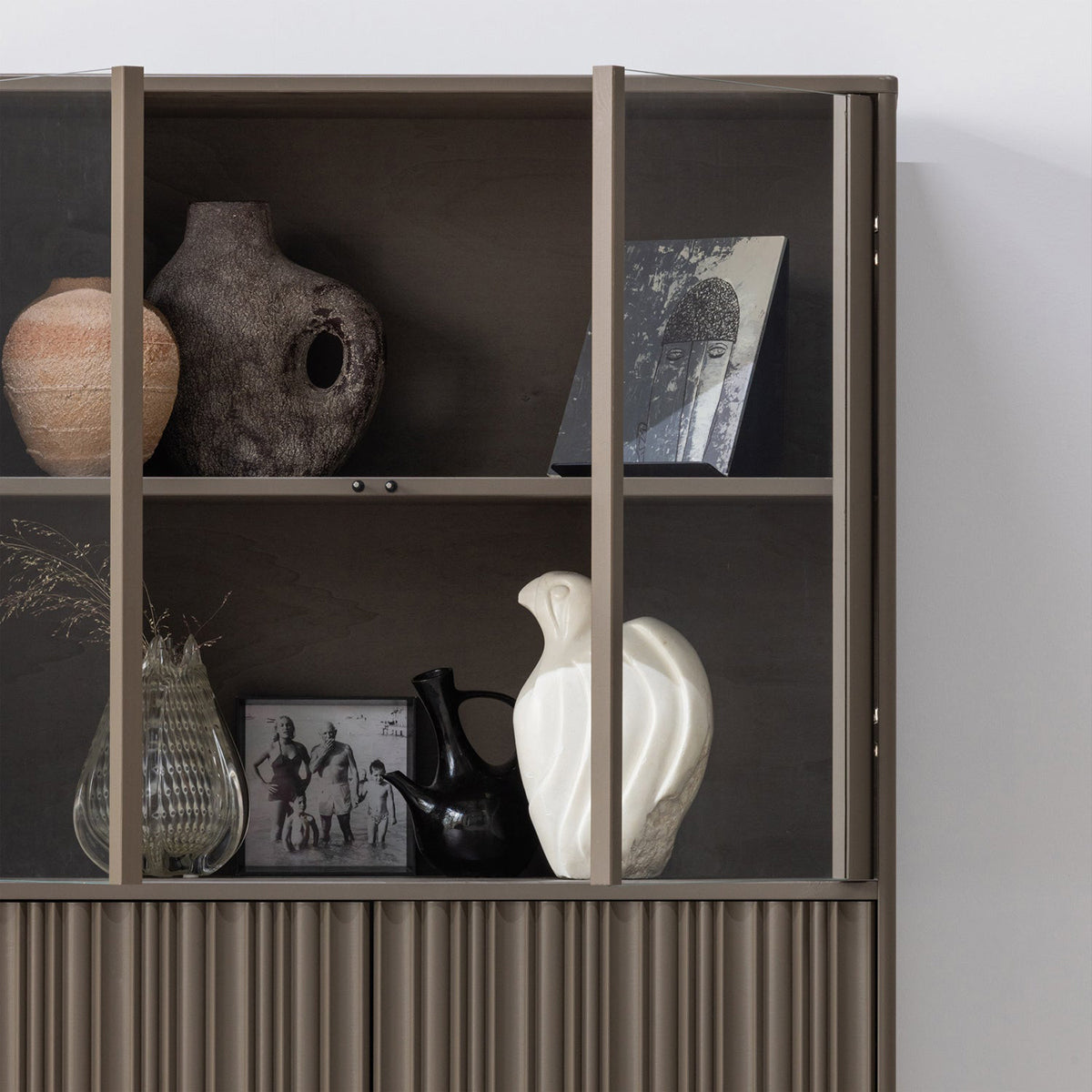 Nova Truffle Brown Low Display Cabinet