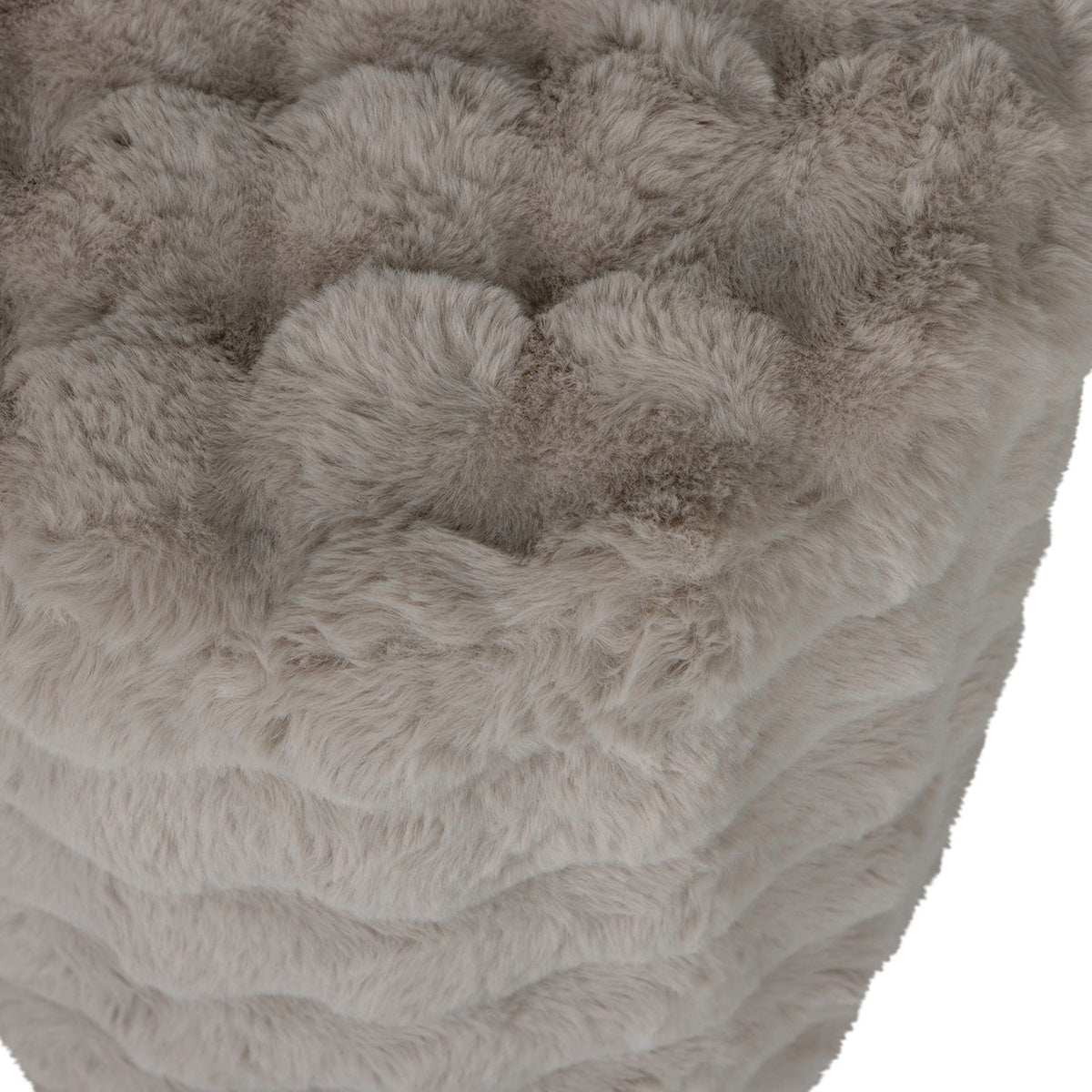 Olven Natural Fluffy High Pouf
