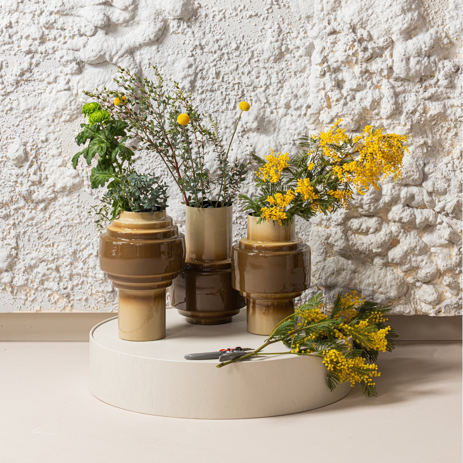Orba Sand High Gloss Vase