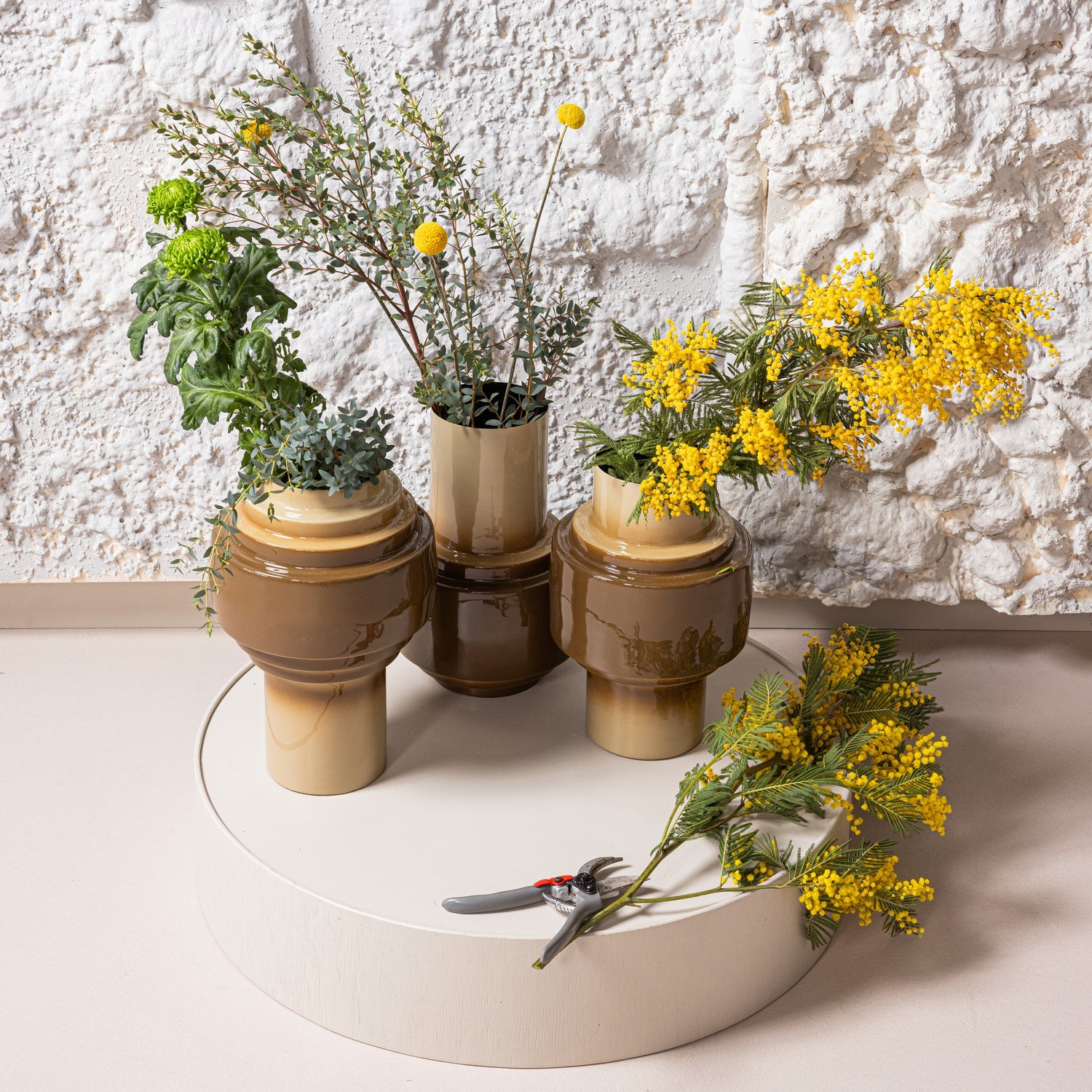 Orba Sand High Gloss Vase