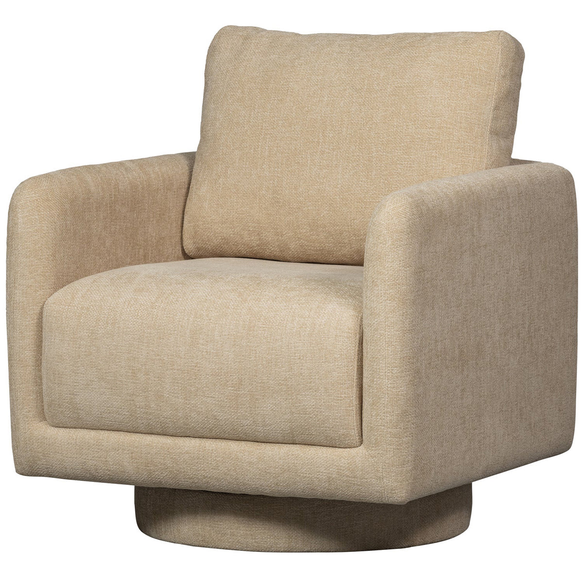 Oscar Natural Chenille Swivel Armchair