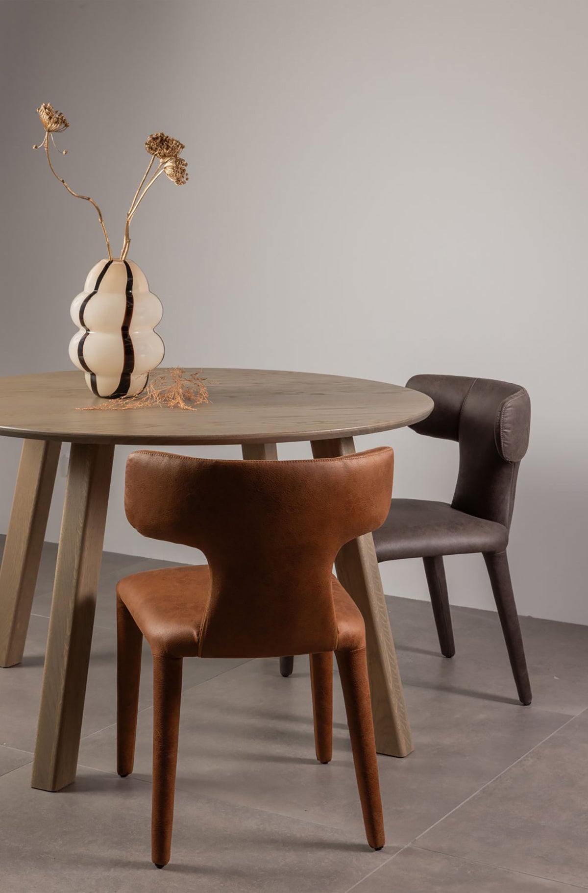 Permit Tippy Leather Look Dining Chair