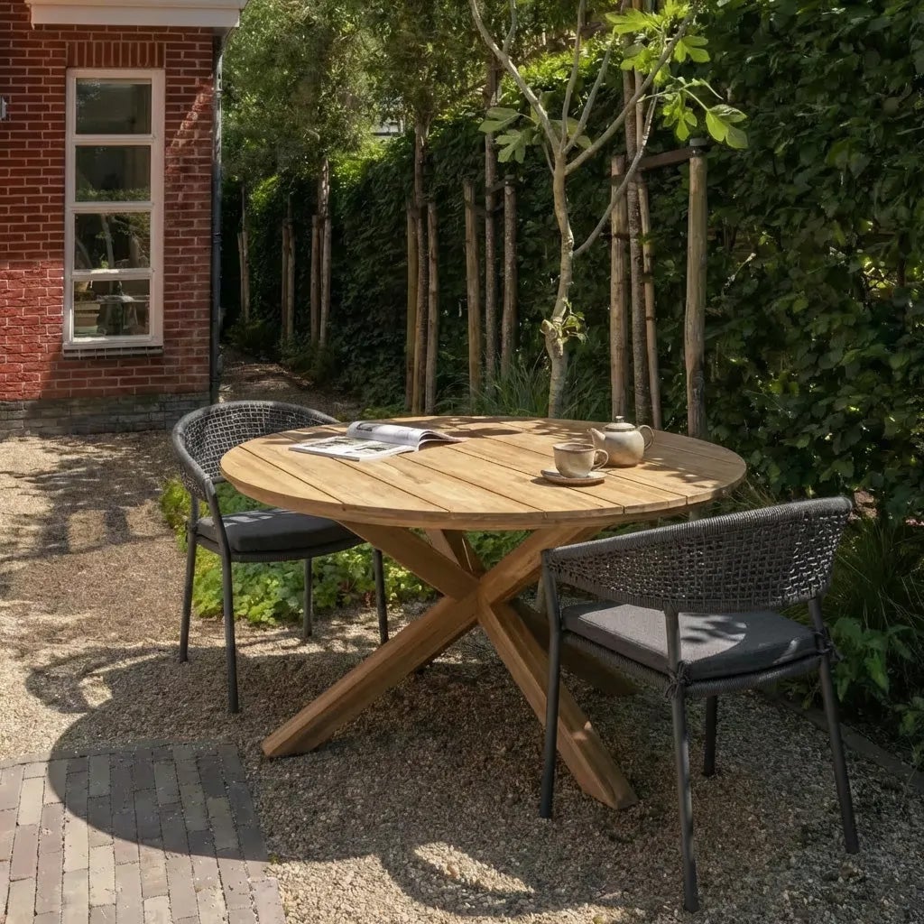 Kiro Natural Acacia Wood Garden Table