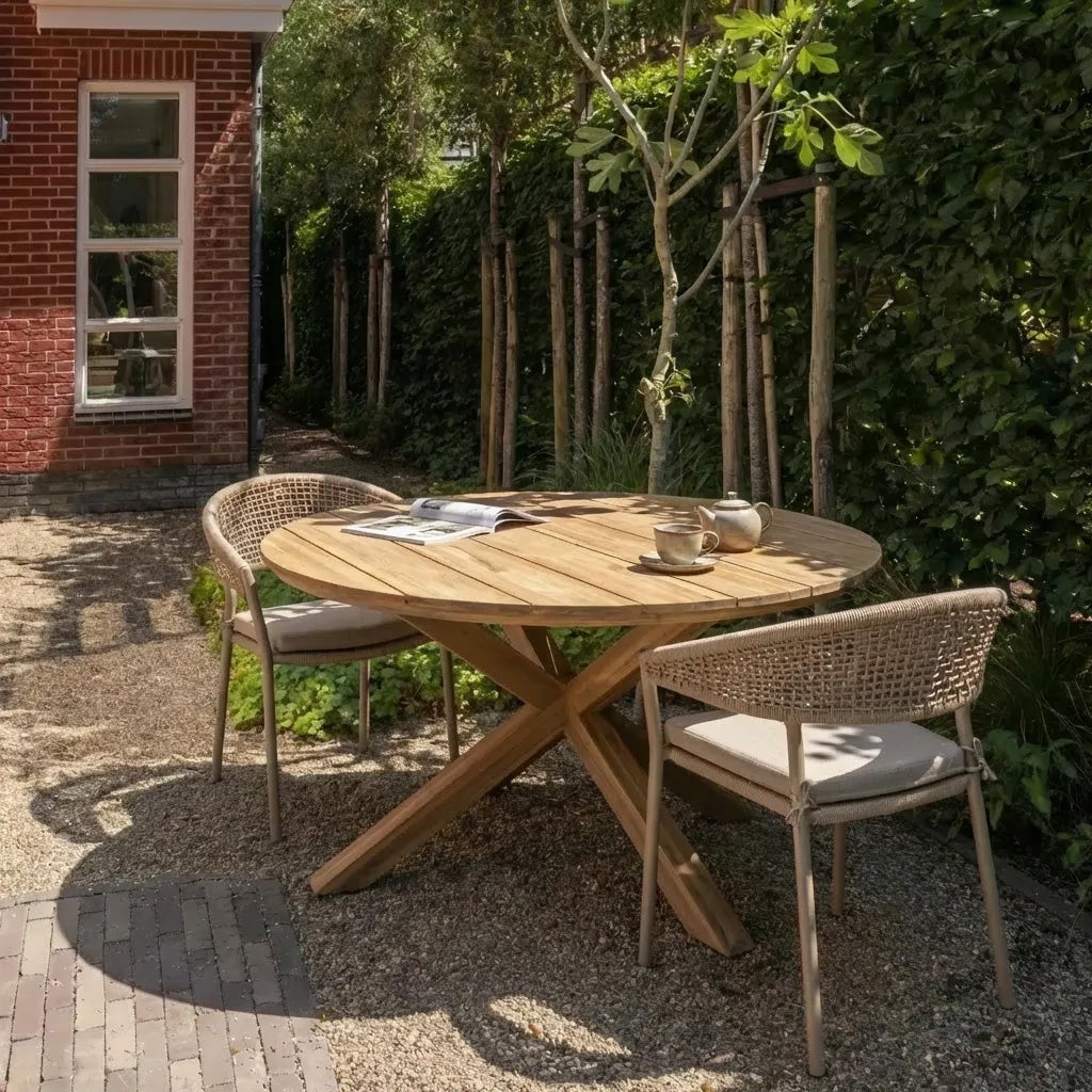 Kiro Natural Acacia Wood Garden Table