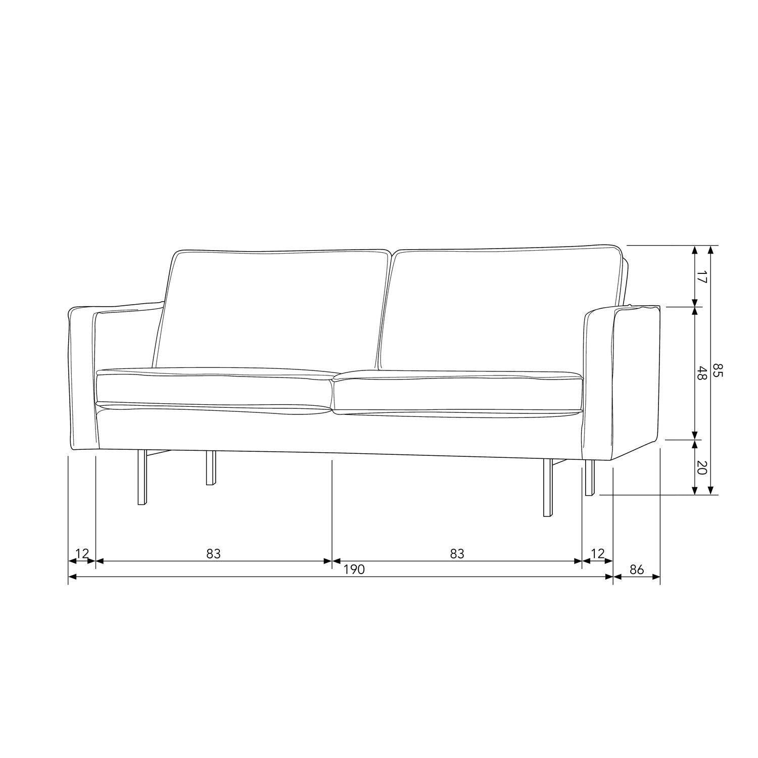 Rodeo 2.5 Seater Sofa