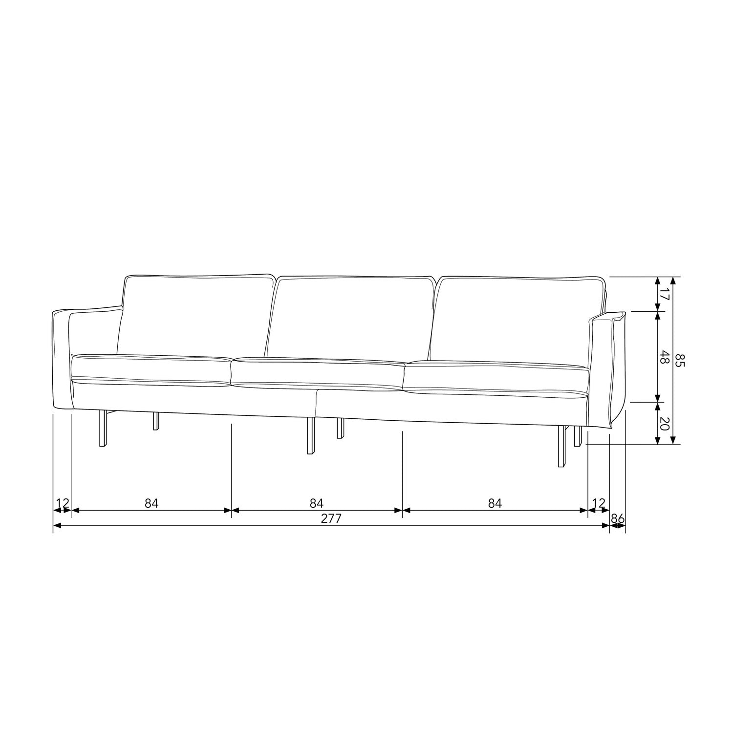 Rodeo 3 Seater Sofa