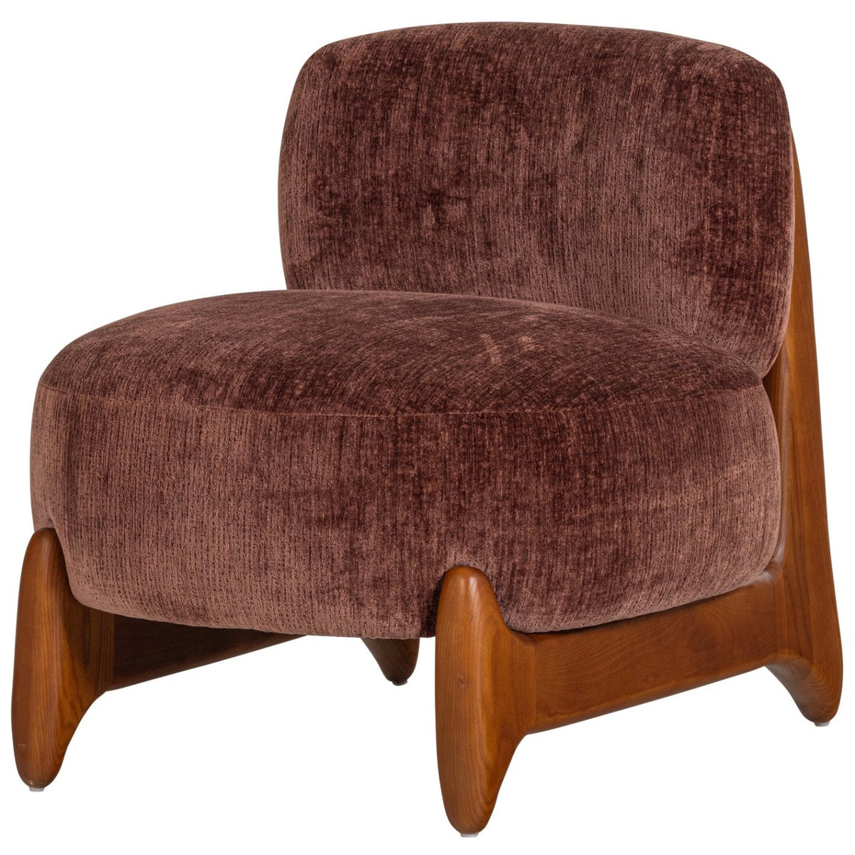 Runi Wood/Velvet Armchair