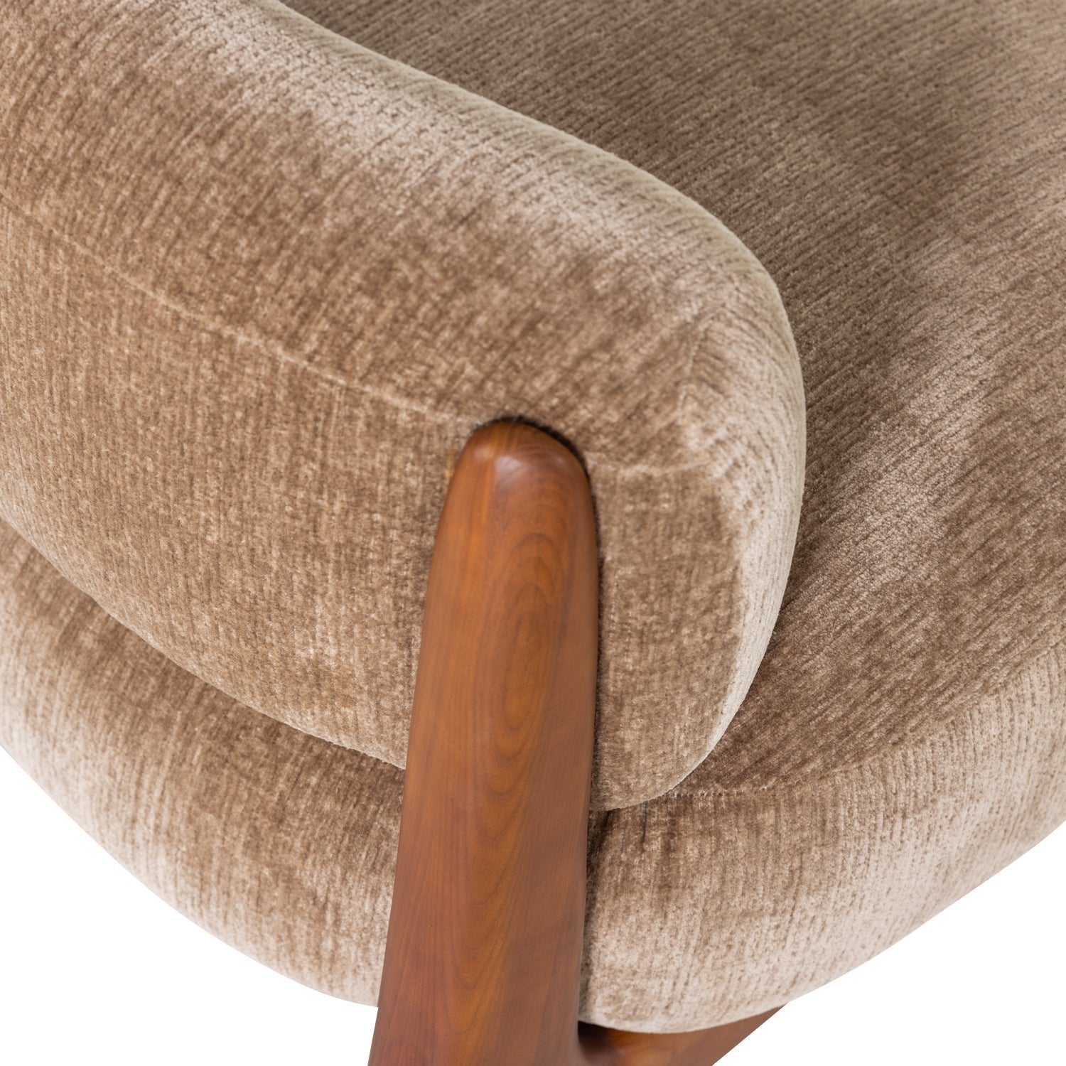 Runi Wood/Velvet Armchair