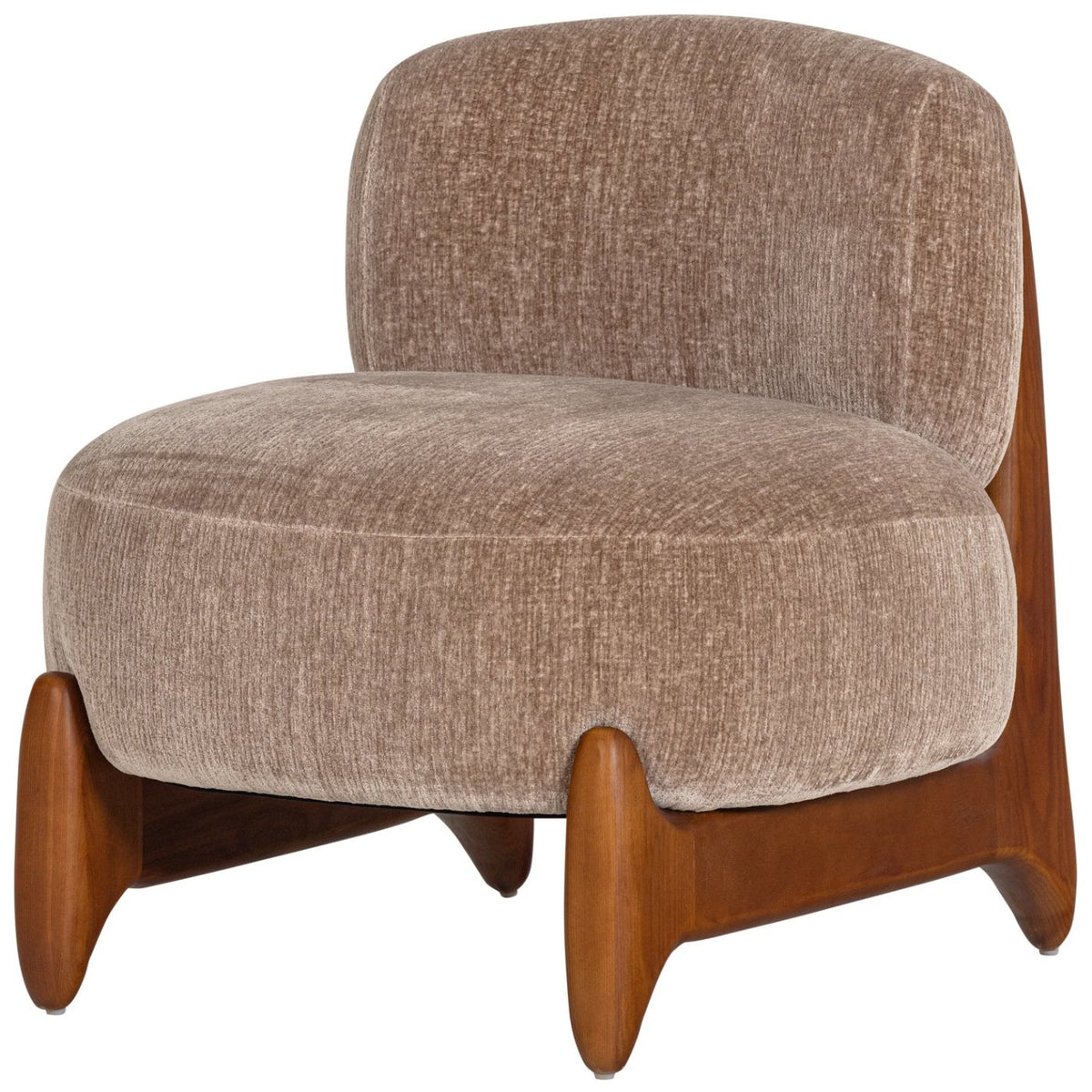 Runi Wood/Velvet Armchair