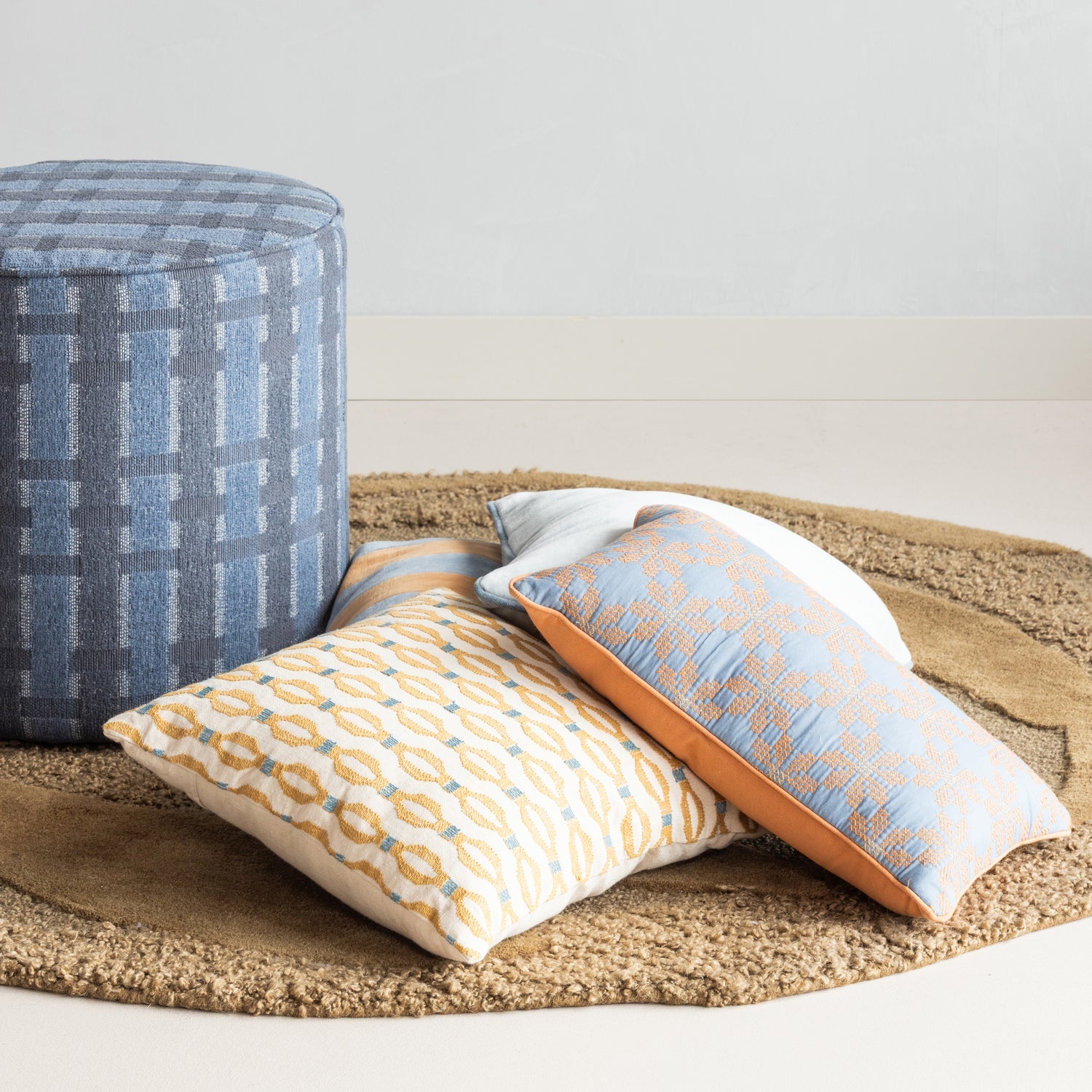 Sarli Chenilie High Pouf