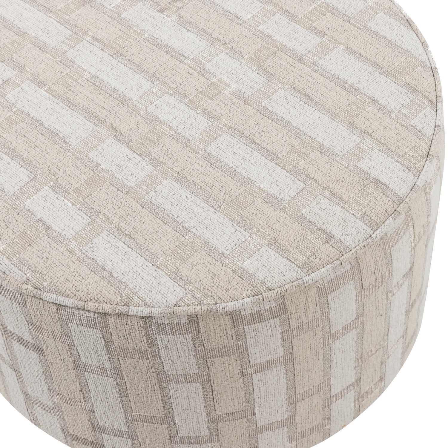 Sarli Chenille Low Pouf