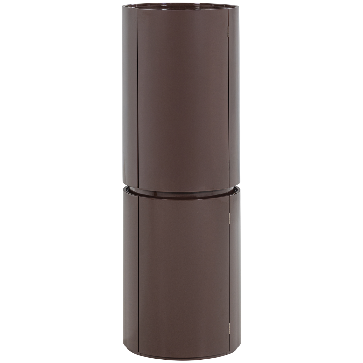 Sera Dark Brown High Gloss Round Cabinet