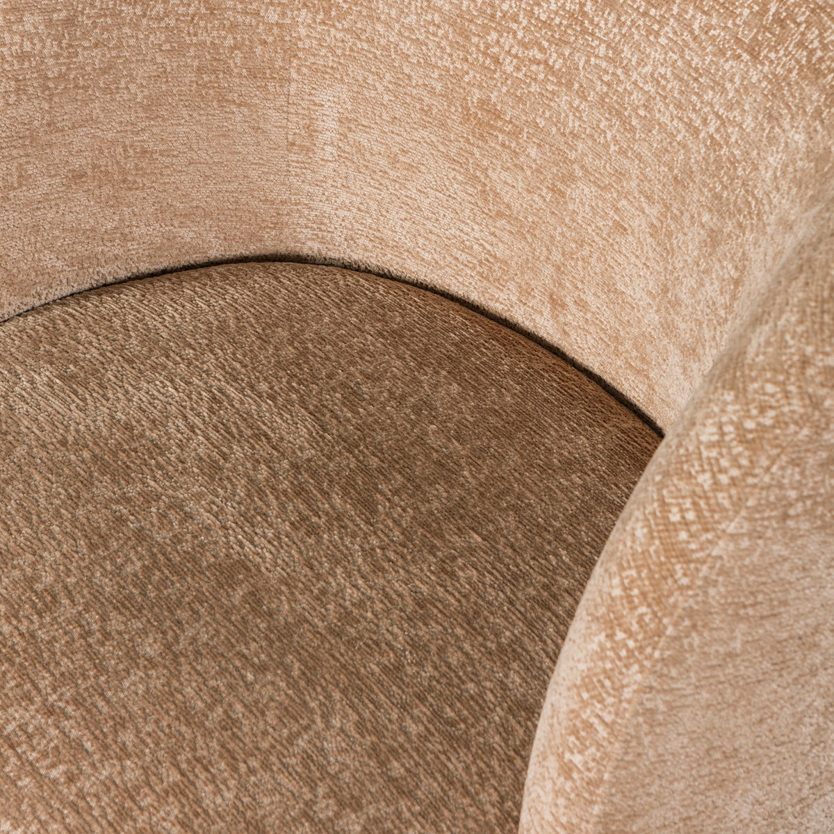 Shuffle Natural Chenille Swivel Armchair