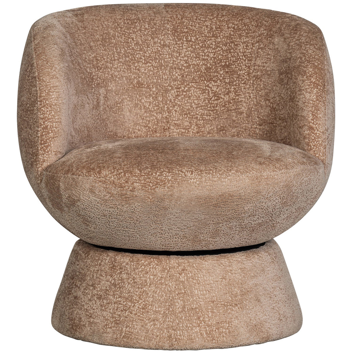 Shuffle Natural Chenille Swivel Armchair