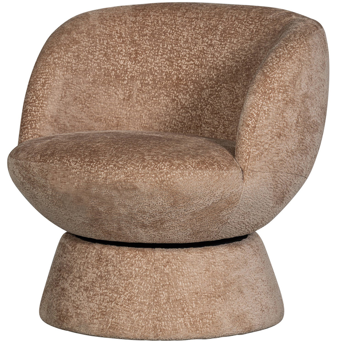 Shuffle Natural Chenille Swivel Armchair
