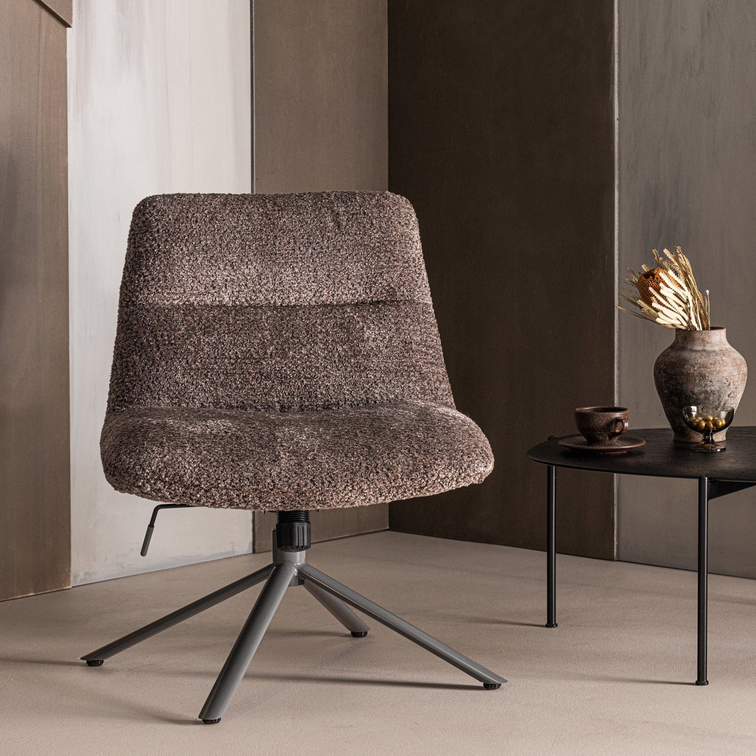 Soren Woolly Adjustable Swivel Armchair