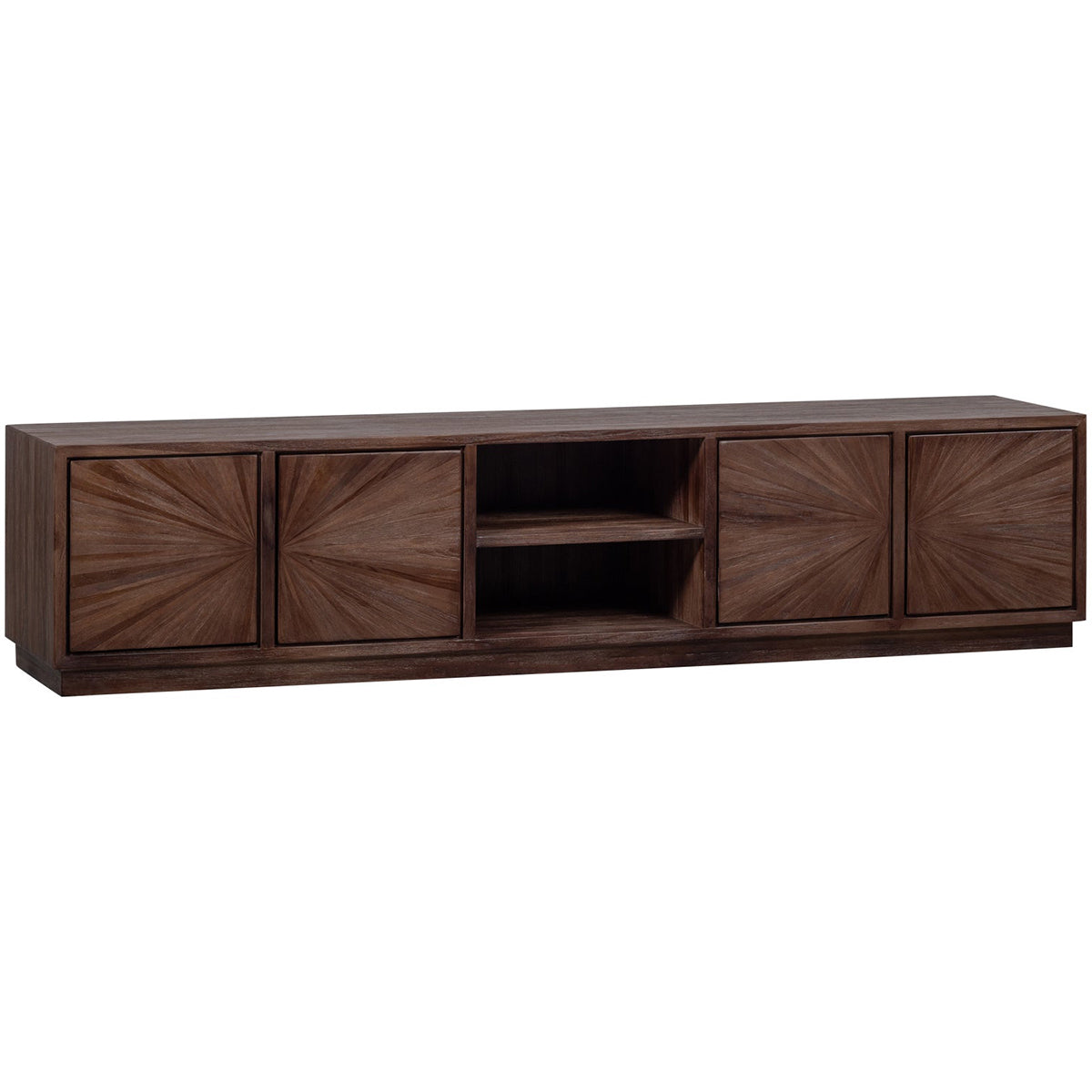 Sun Teak Wood Open Compartment TV Unit