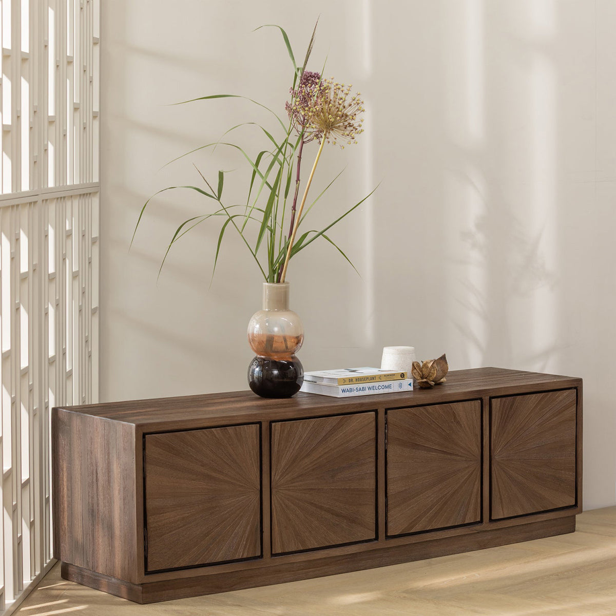 Sun Teak Wood TV Unit