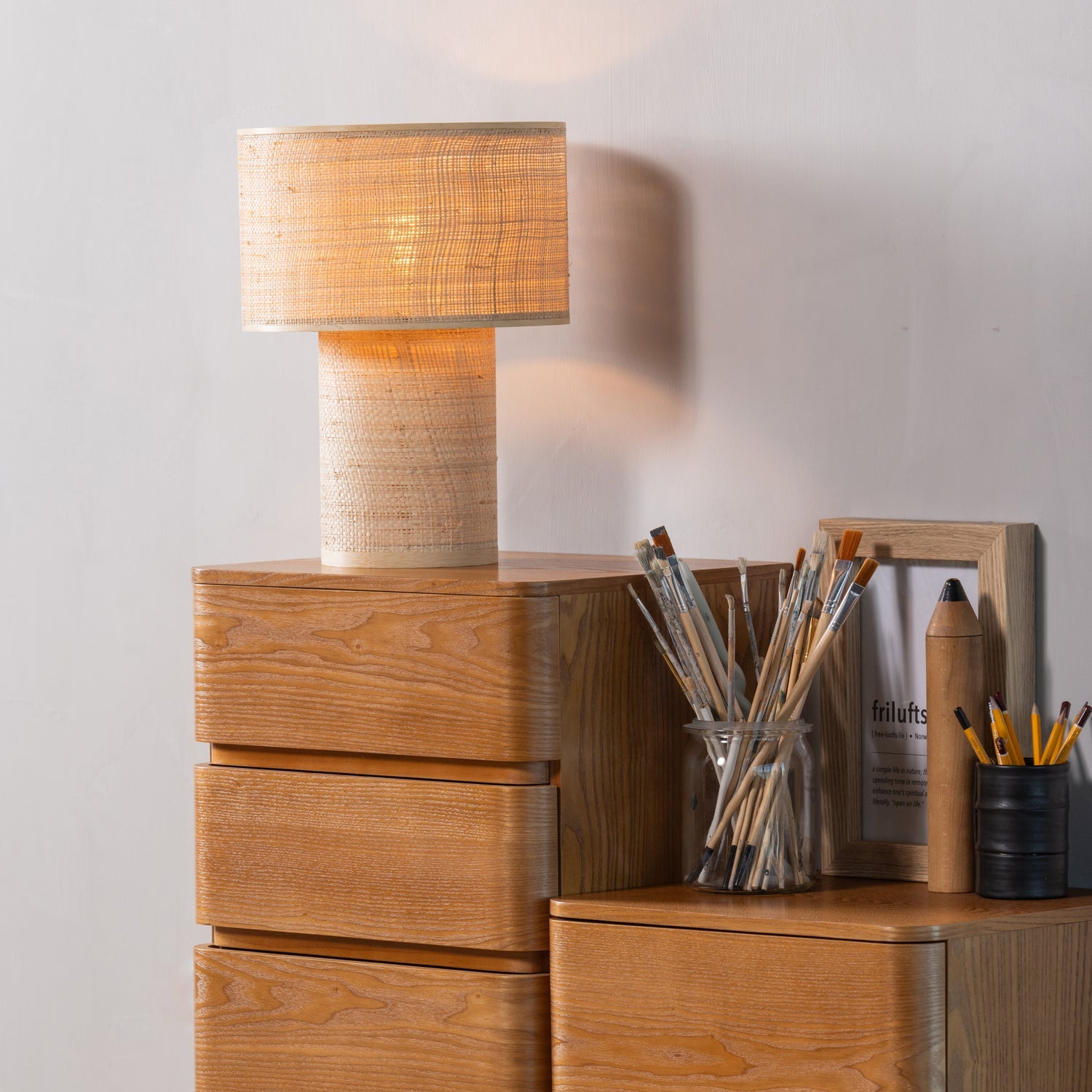 Syro Natural Raffia Table Lamp