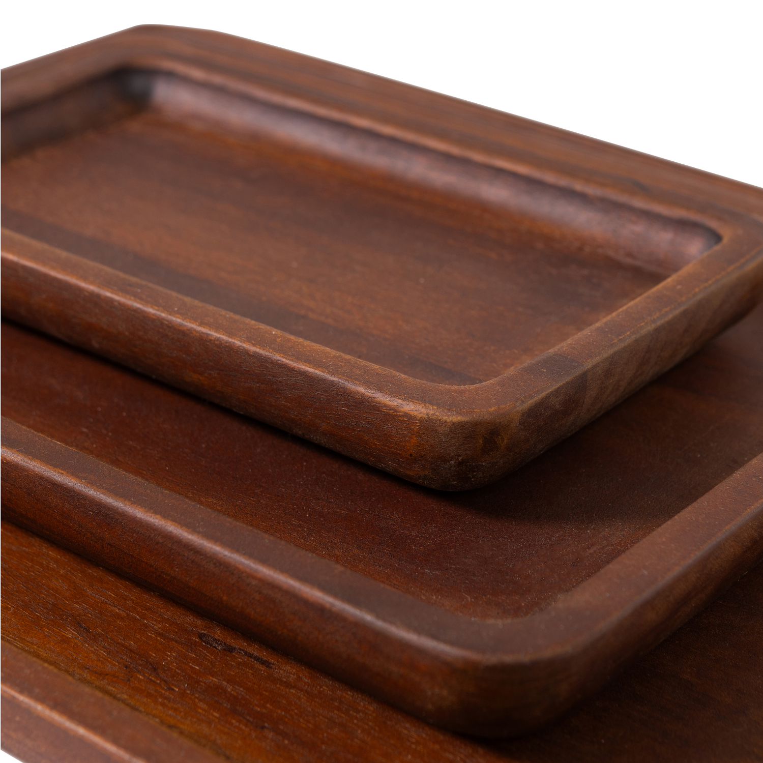Trayla Brown Mango Wood Serving Tray (3/Set)