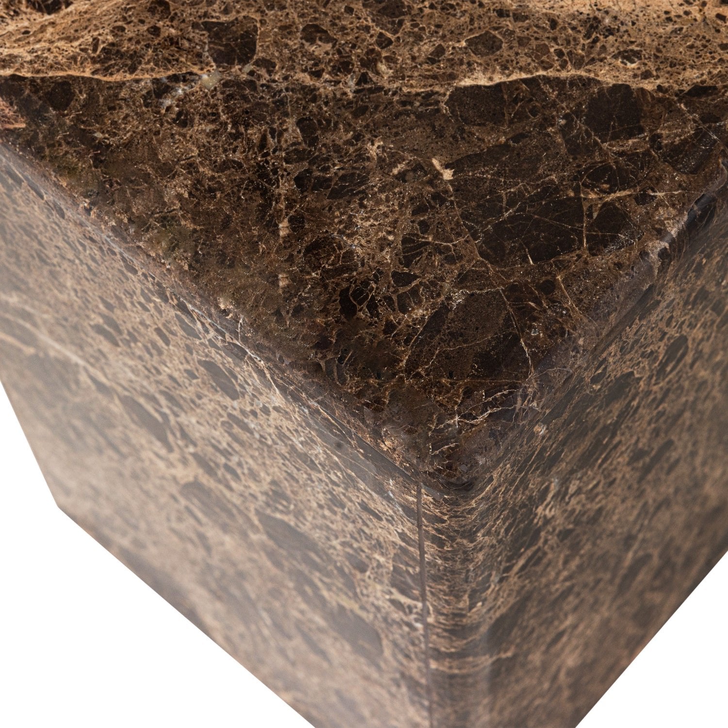 Vexa Brown Marble Side Table