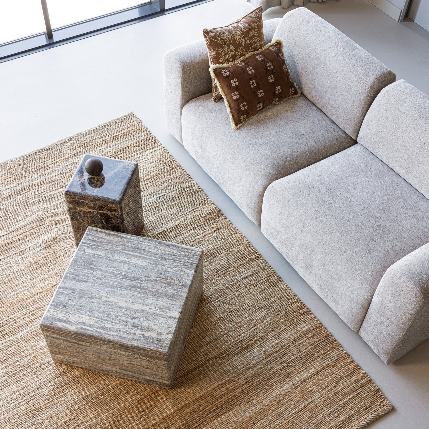 Vexa Light Brown Marble Coffee Table