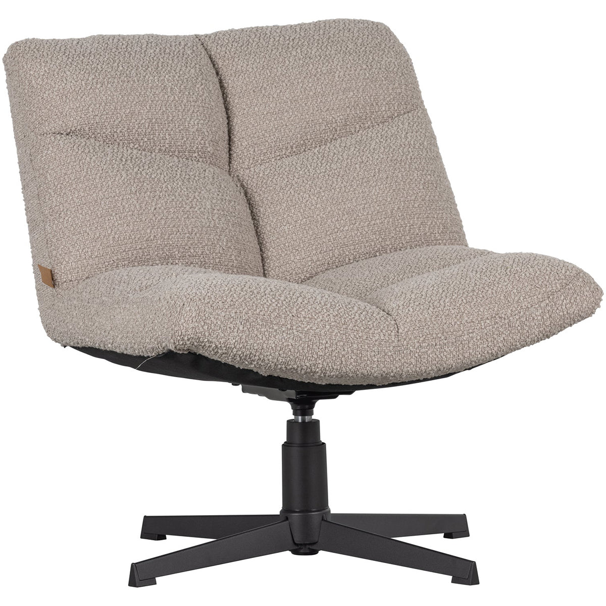 Vinny Sand Boucle Swivel Armchair