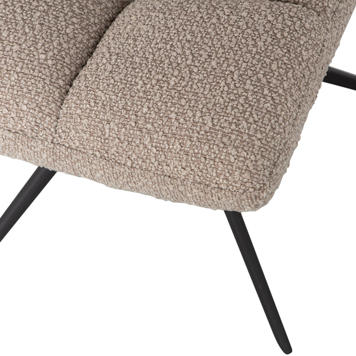 Vinny Sand Boucle Swivel Dining Chair