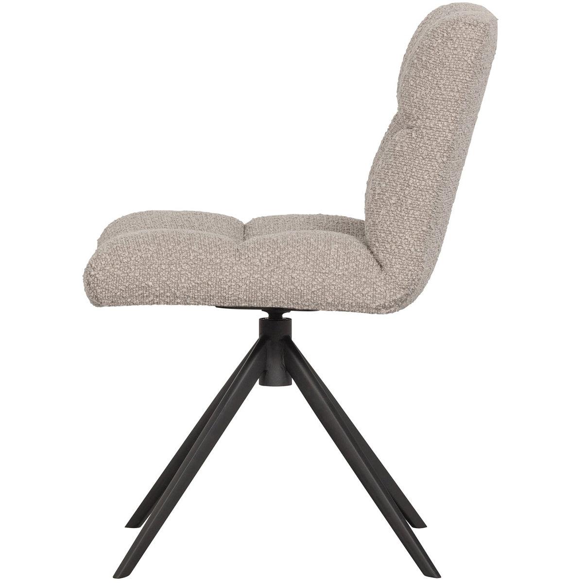 Vinny Sand Boucle Swivel Dining Chair