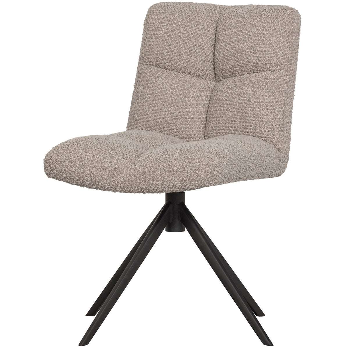 Vinny Sand Boucle Swivel Dining Chair