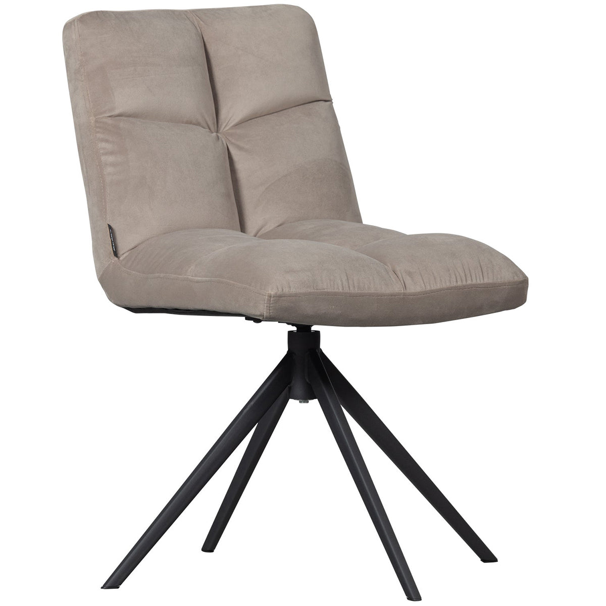 Vinny Sand Velvet Swivel Dining Chair