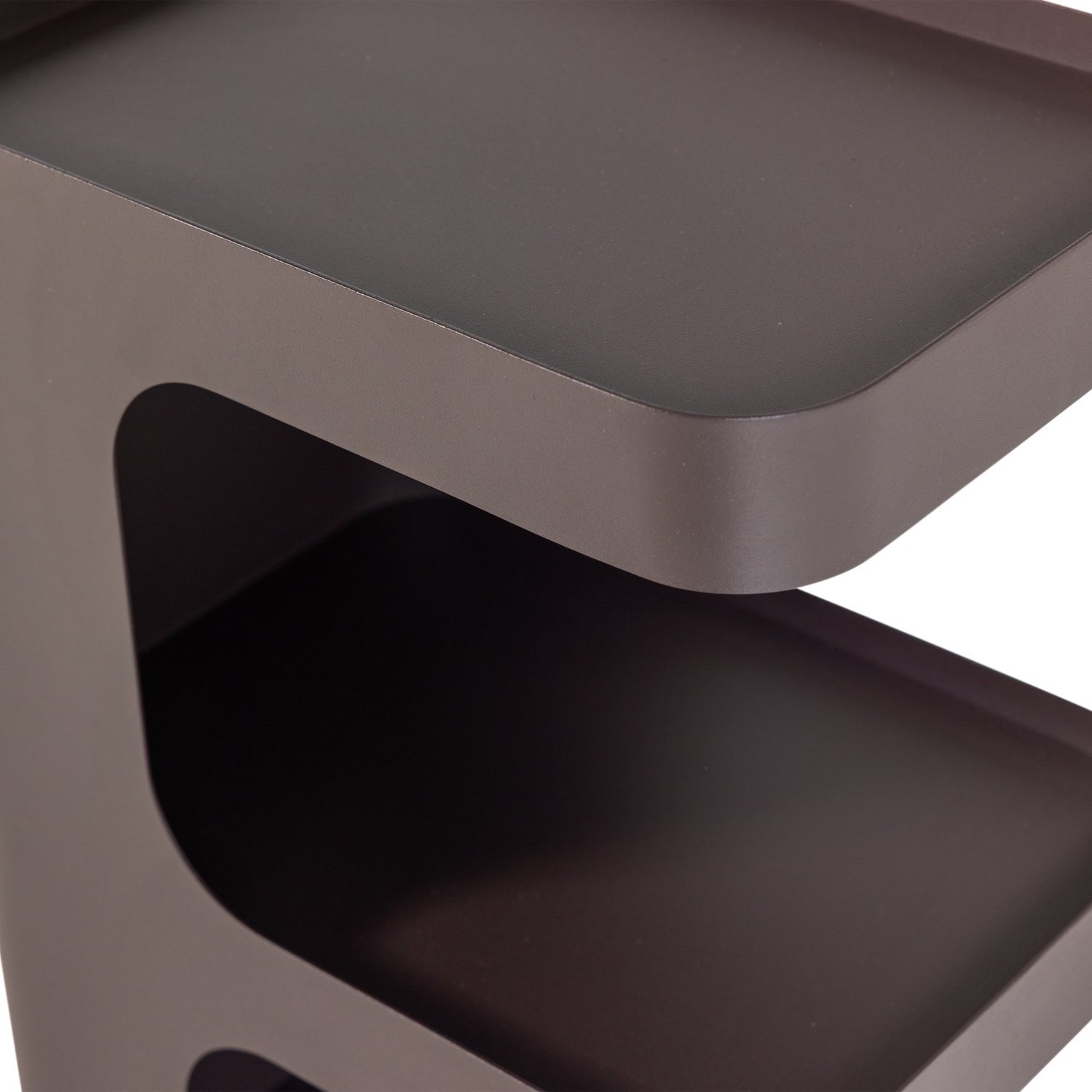 Vire Dark Brown Metal Side Table