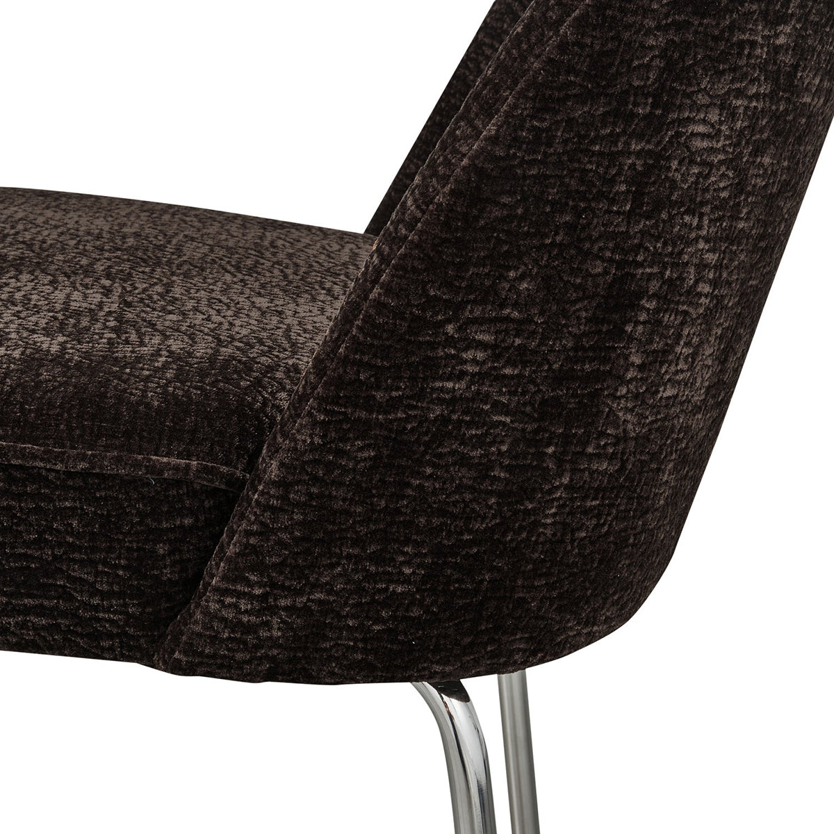 Vogue Chenille Dining Chair with Chrome Legs