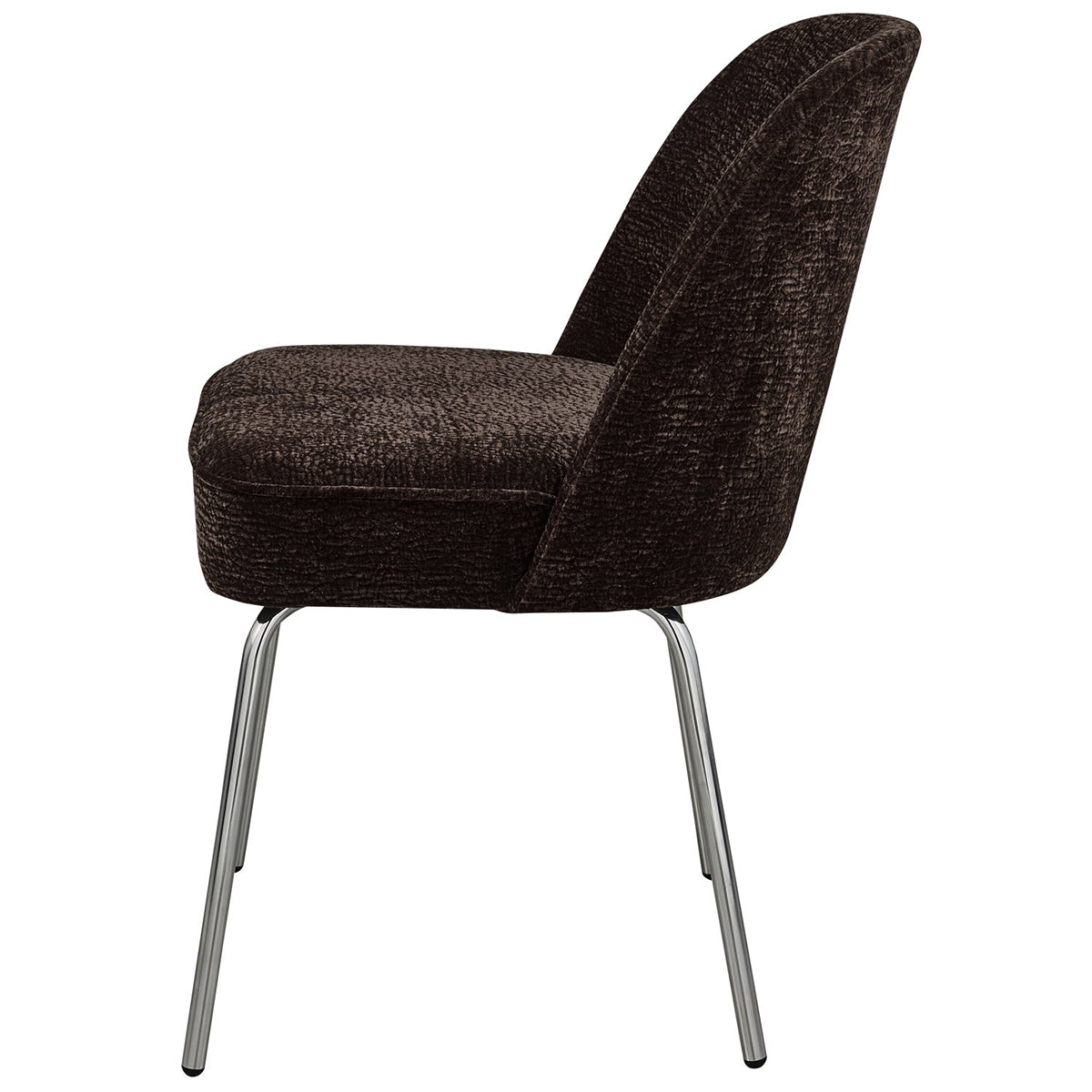 Vogue Chenille Dining Chair with Chrome Legs