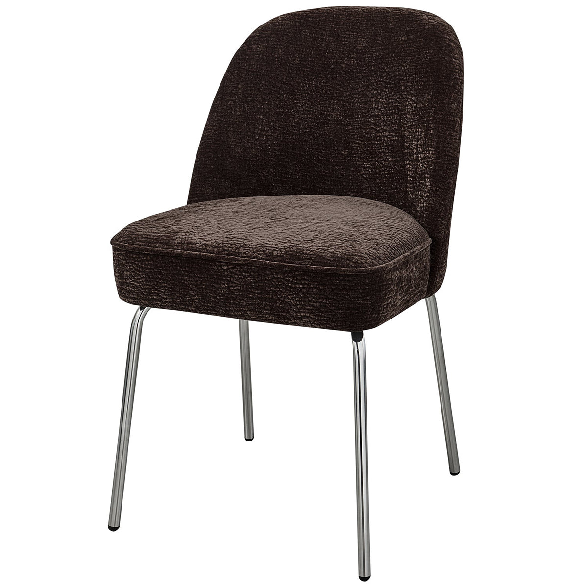 Vogue Chenille Dining Chair with Chrome Legs