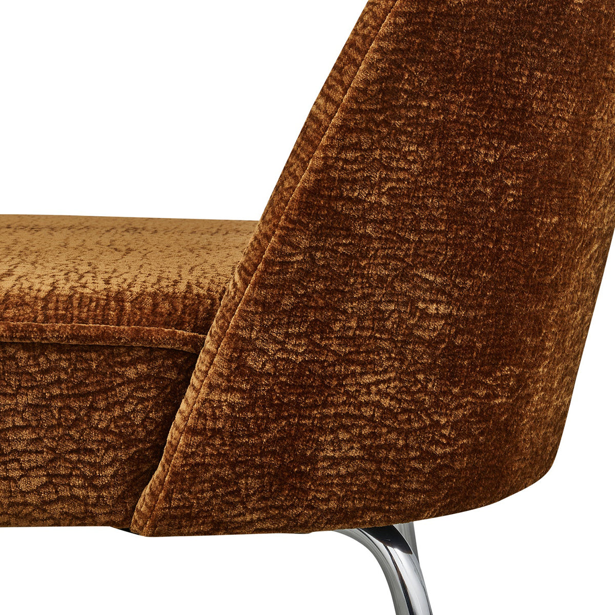 Vogue Chenille Dining Chair with Chrome Legs