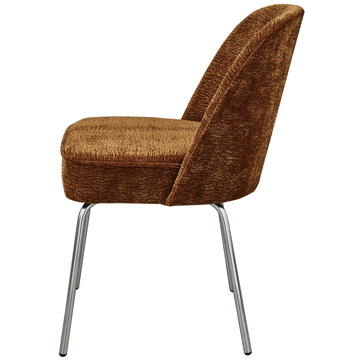 Vogue Chenille Dining Chair with Chrome Legs