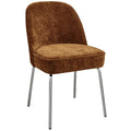 Vogue Chenille Dining Chair with Chrome Legs