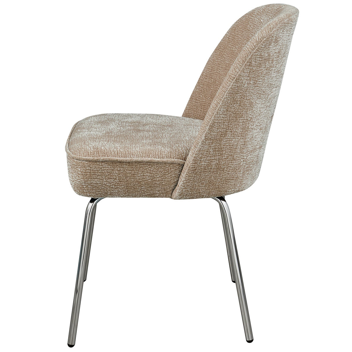 Vogue Chenille Dining Chair with Chrome Legs