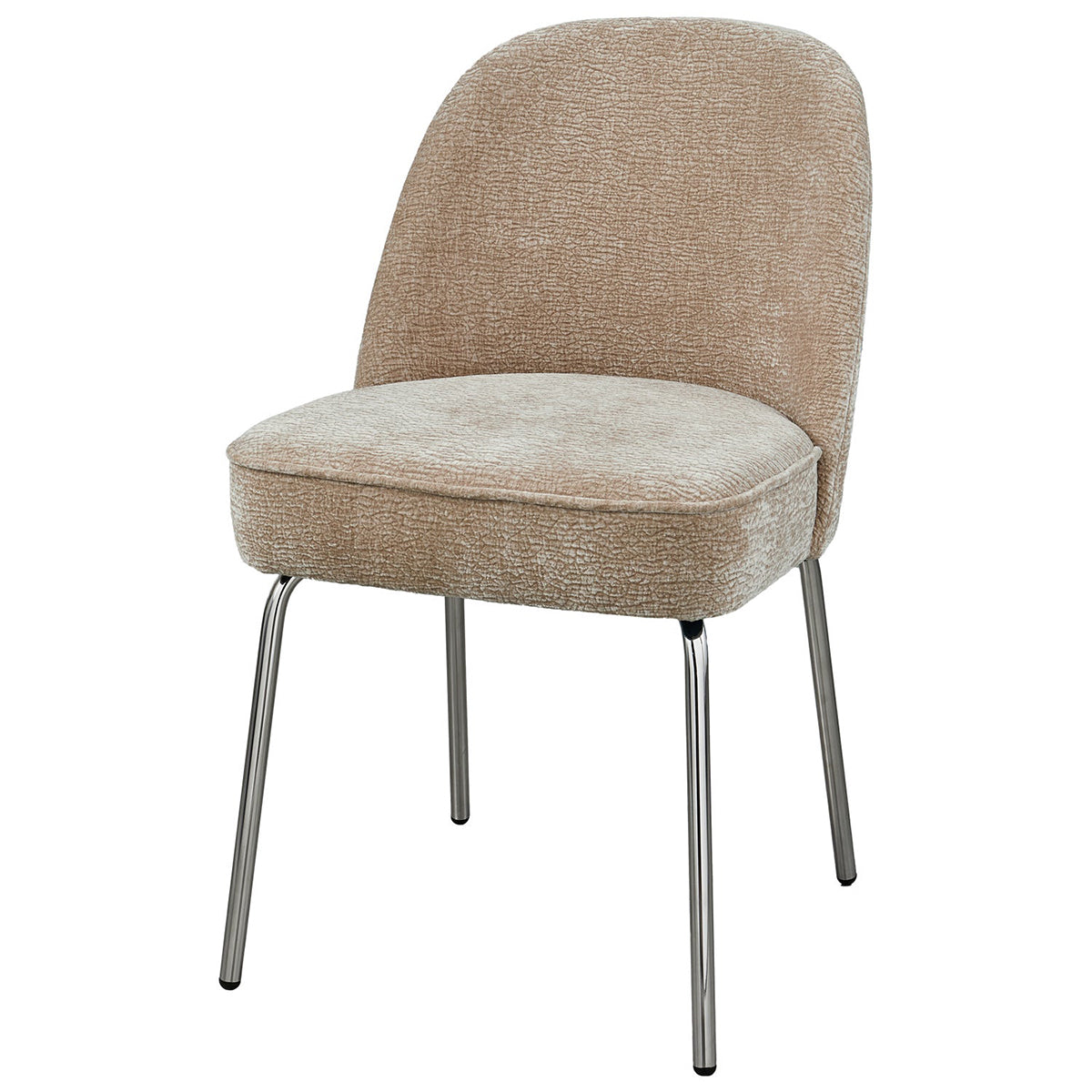Vogue Chenille Dining Chair with Chrome Legs