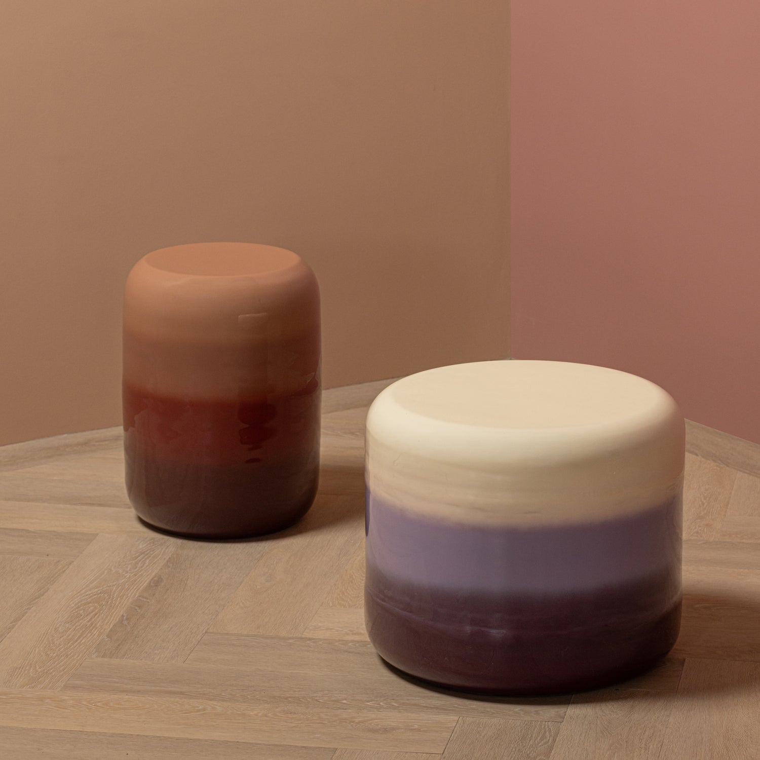 Voro Multicolour High Gloss Side Table