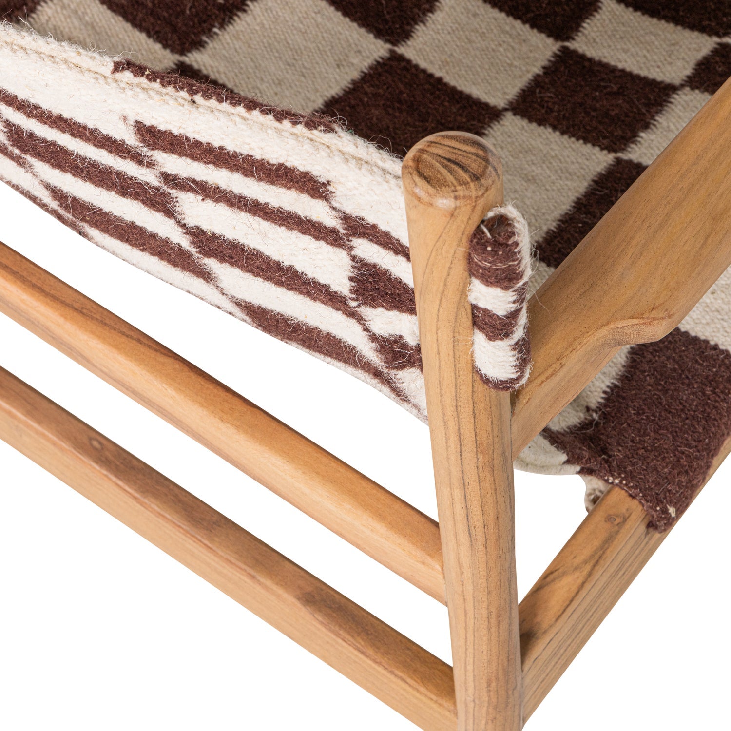 Zano Acacia Wood Armchair with Kelim Seat