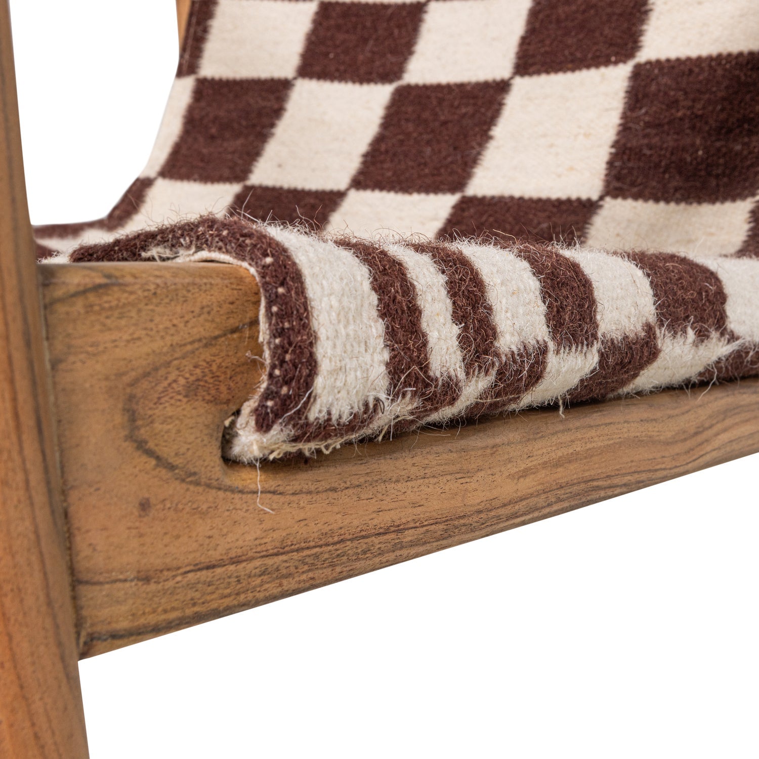 Zano Acacia Wood Armchair with Kelim Seat