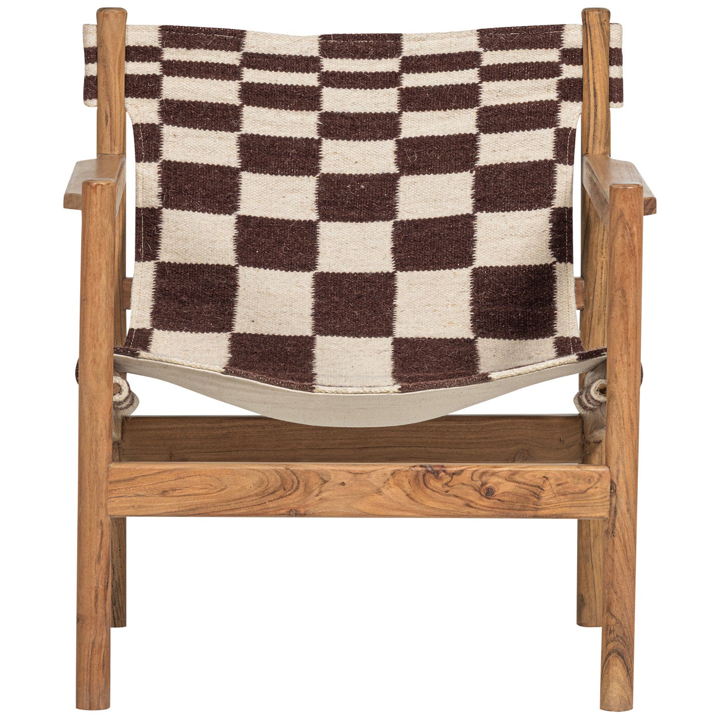 Zano Acacia Wood Armchair with Kelim Seat