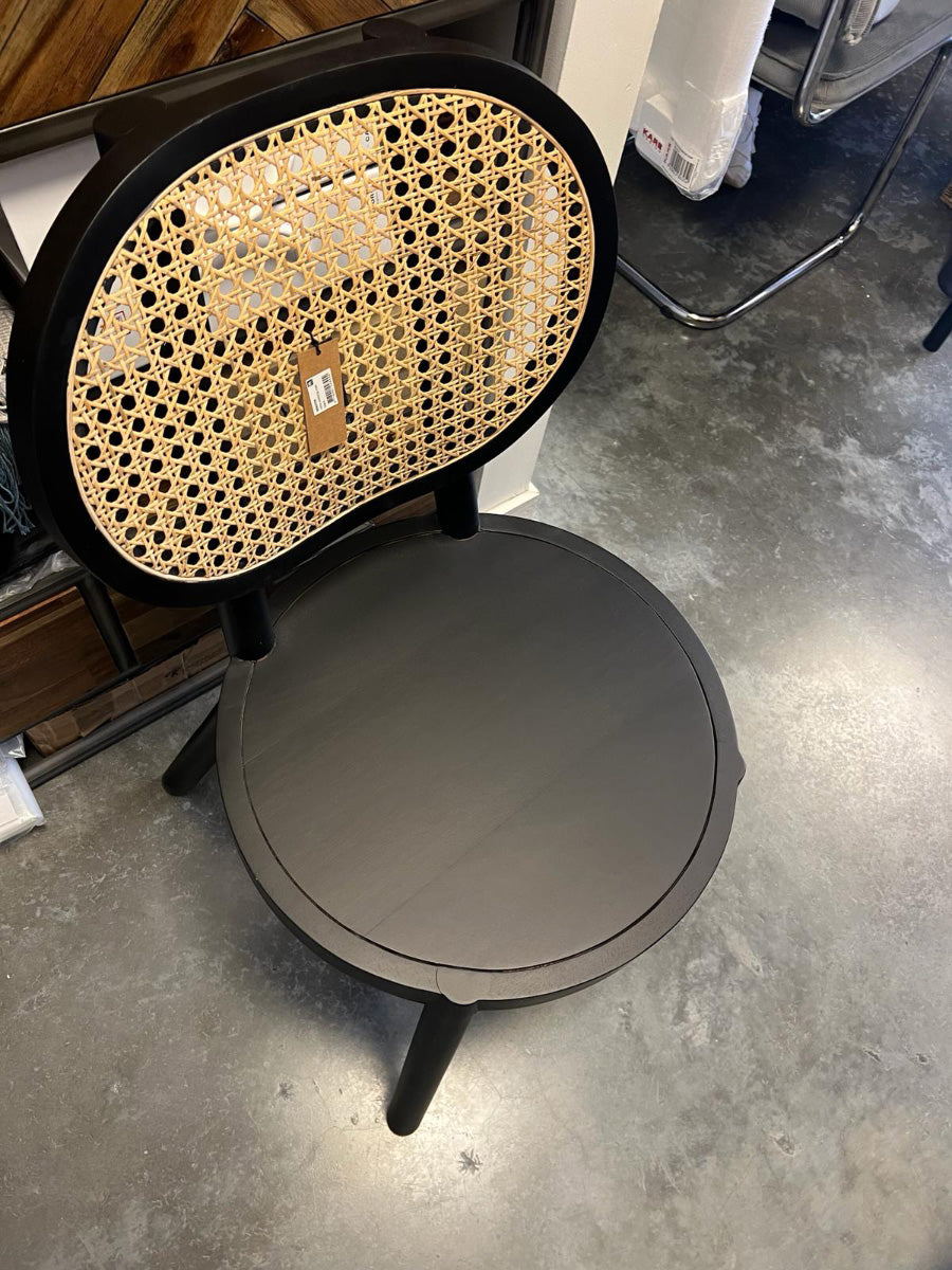 Retro Webbing Black Chair (Floor Model)