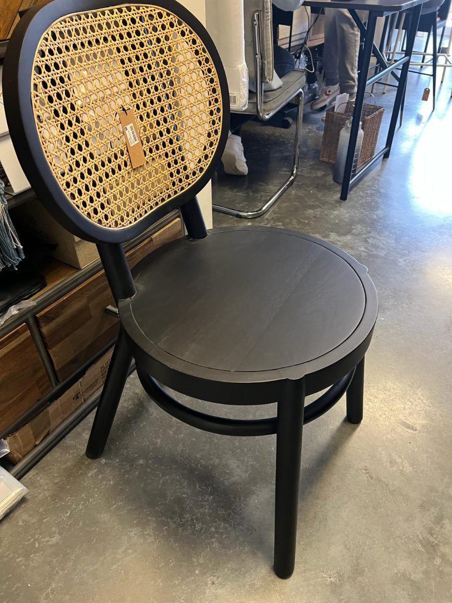 Retro Webbing Black Chair (Floor Model)