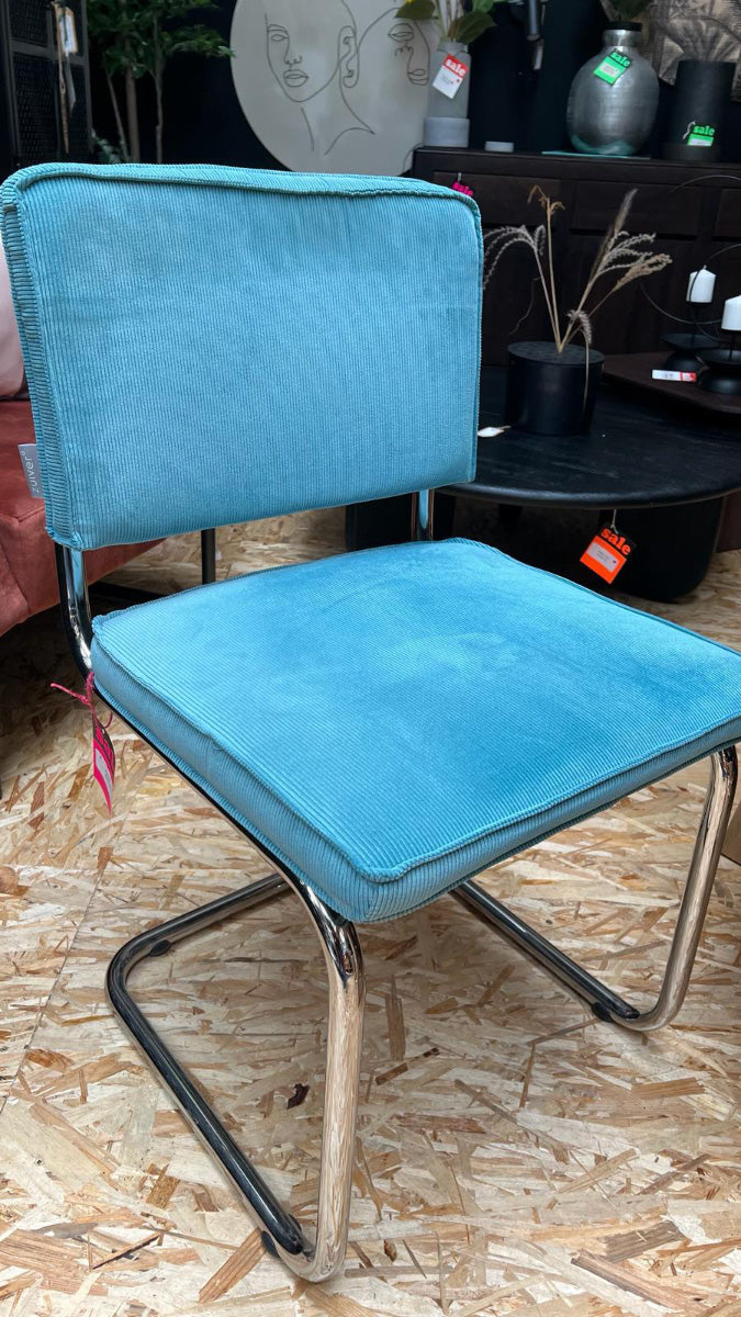 Ridge Rib Blue Chair (Floor Model)