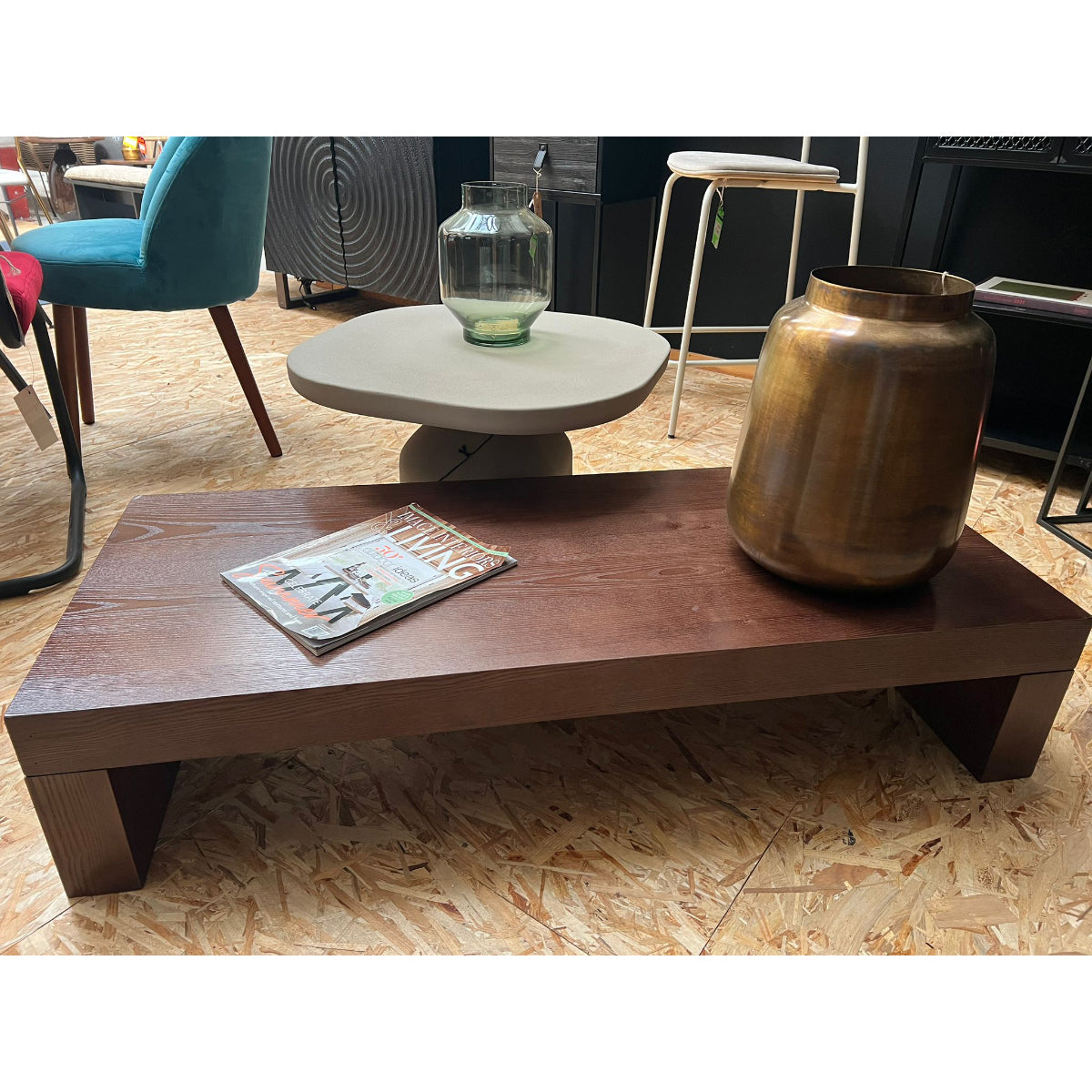 Marte Brown Wood Coffee Table