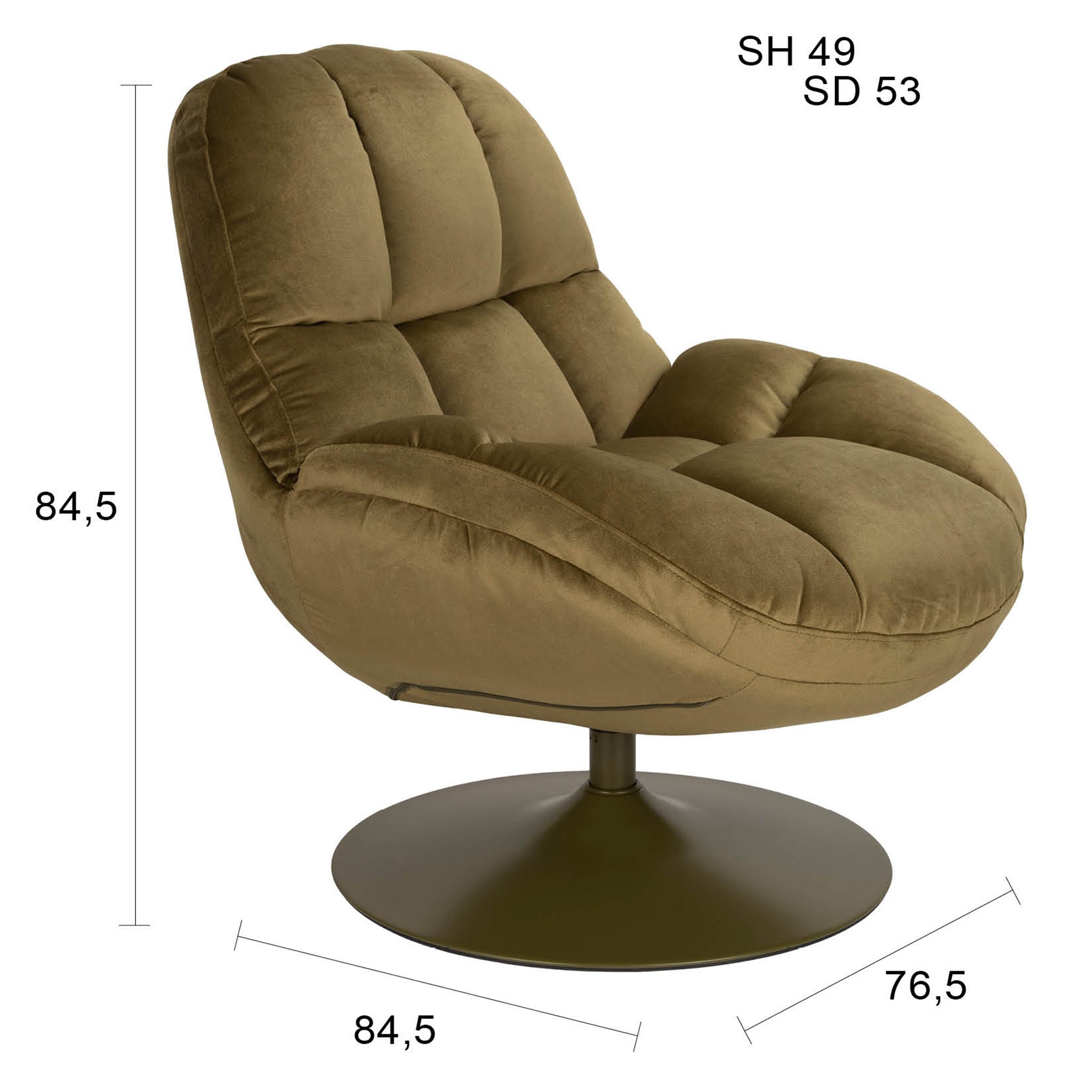 Beefy Velvet Lounge Chair
