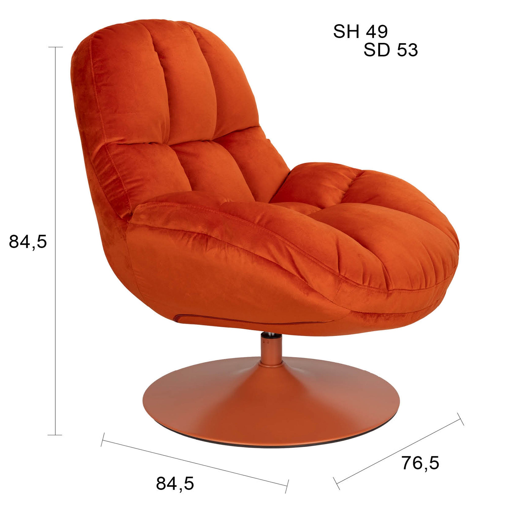 Beefy Velvet Lounge Chair